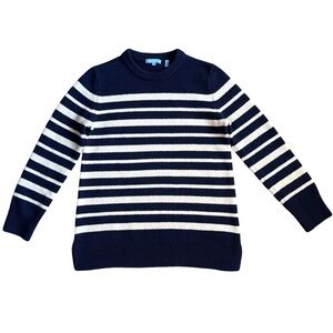 Draper James Striped Sweater - Navy and White - Small
